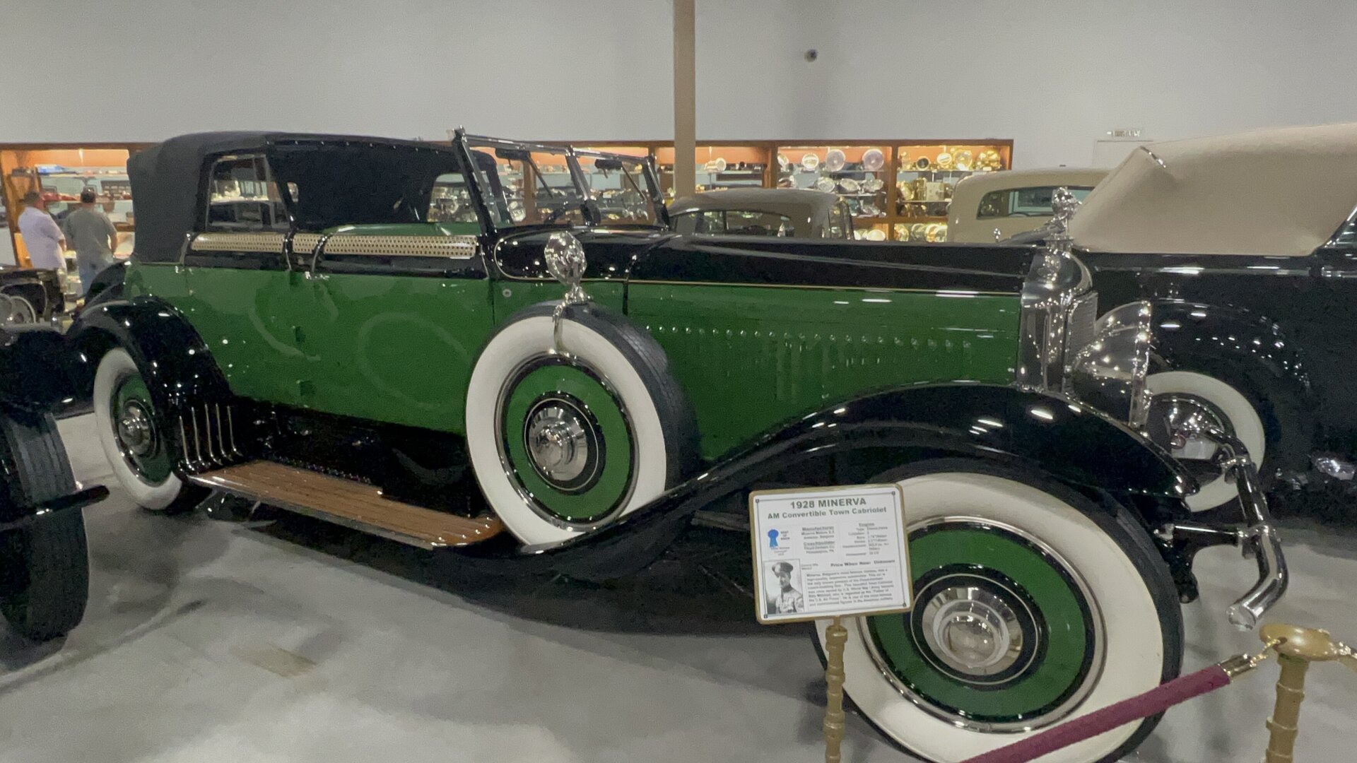 1928 Minerva AM Convertible Town Cabriolet photographed at the Nethercutt Collection.