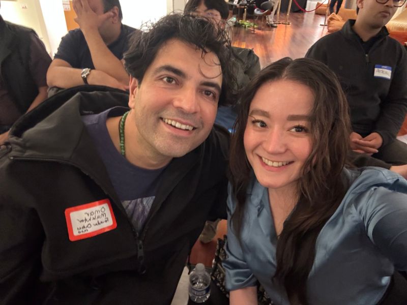 Selfie at the Stanford x MIT AI Hardware Stack Summit by SFPlayground at Mosaic, Embarcadero